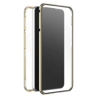 White Diamonds 360 Glas Cover Samsung S22 (5G) Goud