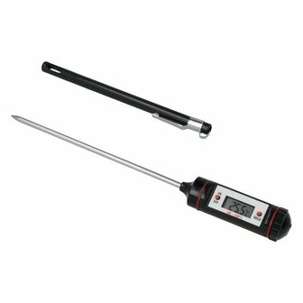 Metaltex Digitaal Kookthermometer -20/+230&deg;C 20.5 cm RVS/Zwart