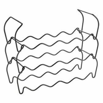 Metaltex Stapelbaar Wijnrek voor 15 Flessen 45x15x15 3 Stuks Zwart