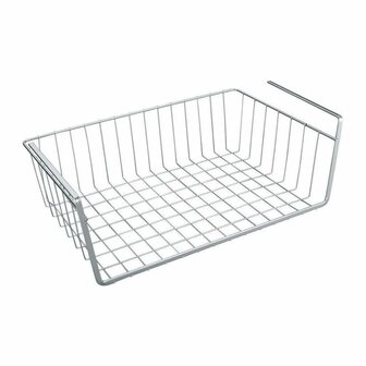 Metaltex Kanguro Opbergmand 40x26x14 cm Zilver