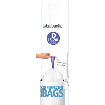 Brabantia PerfectFit Afvalzak D 15-20L 20 Stuks