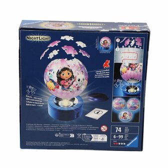 Ravensburger 3D Puzzel Gabby&#039;s Dollhouse 74 Stukjes + Licht