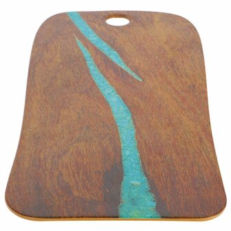 Cheforward Serveerplank 53x20 cm Turquoise/Kersenhout-Look