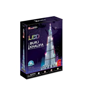 Cubic Fun 3D LED Puzzel Burj Khalifa 136 Stukjes