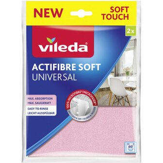 Vileda Actifibre Soft Doekjes 2 Stuks