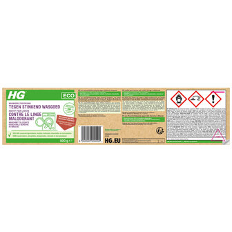 HG ECO Wasmiddeltoevoeging Tegen Stinkend Wasgoed 500 g