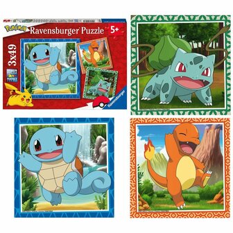 Ravensburger Puzzel Pok&eacute;mon 3x49 Stukjes