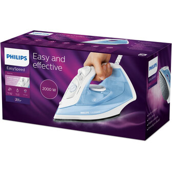 Philips GC1740 EasySpeed Stoomstrijkijzer Blauw/Wit