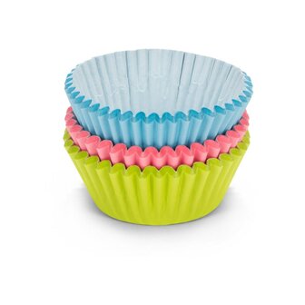 Patisse Papieren Cupcakevormpjes 5 cm 90 Stuks Blauw/Groen/Roze