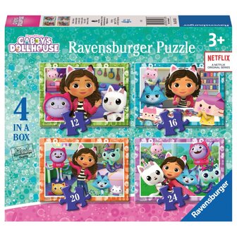 Ravensburger Puzzel Gabby&#039;s Dollhouse 12-16-20-24 Stukjes