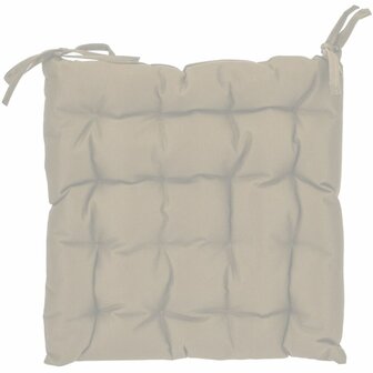 Stoelkussen 40x40x6 cm Beige