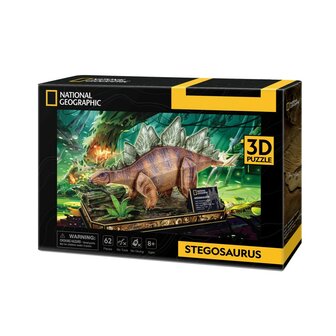 National Geographic Houten 3D Puzzel Stegosaurus 62 Stukjes