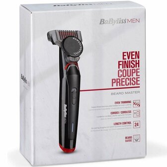 Babyliss T861E Beard Master Baardtrimmer Zwart/Rood