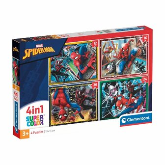 Clementoni 4in1 Puzzel Spiderman 12-24 Stukjes