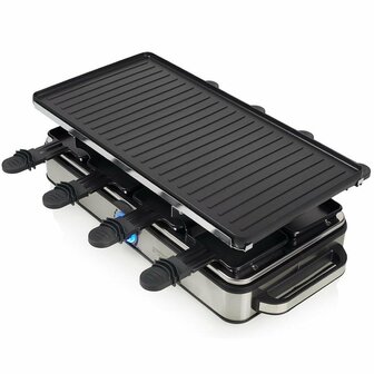 Princess 162645 Raclette 8 Grill Deluxe Zwart/RVS