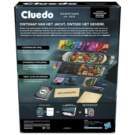 Hasbro Gaming Cluedo Sabotage op Zee