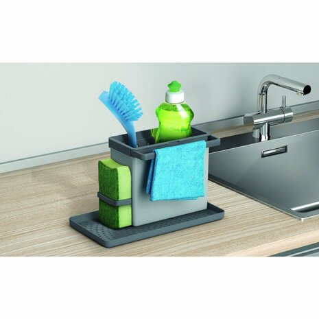 Metaltex Kitchen Helpers Tidy Tex Gootsteen Organiser 24x13x14 cm Grijs