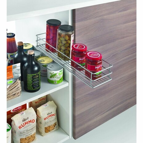 Metaltex Smart Kitchen Schuifbaar Mandje 12x42x7 cm Zilver