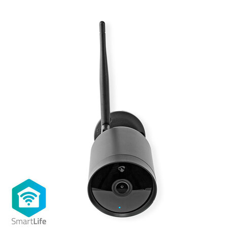 Nedis WIFICO40CBK Smartlife Camera Voor Buiten Wi-fi Full Hd 1080p Ip65 Cloud / Microsd 12 V Dc Nachtzicht Android™ & Ios Zwart