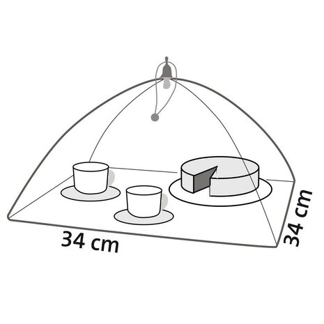 Westmark Vliegenkap 34x34 cm Wit