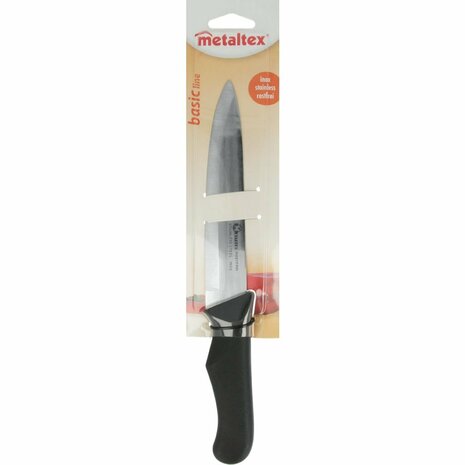 Metaltex Basic Line Kookmes 28 cm Zwart/RVS