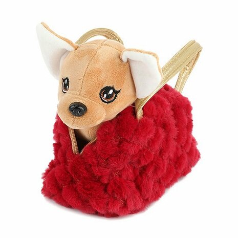 Pluchen Chihuahua Hond in Blingbling Handtas Assorti