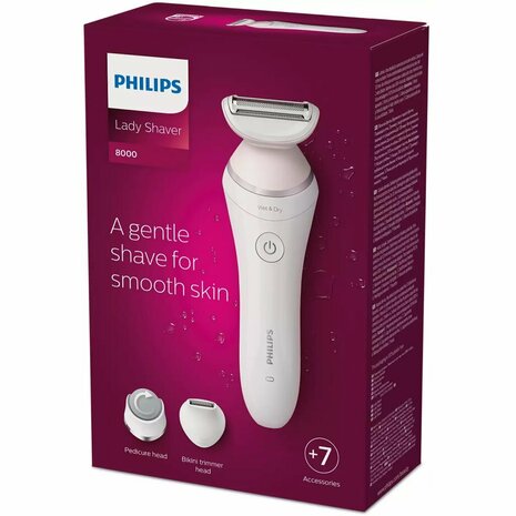 Philips BRL176/00 Lady Shaver Series 8000 Scheerapparaat Wit/Roze