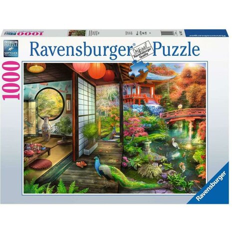 Ravensburger Puzzel Theehuis in Japanse Tuin 1000 Stukjes