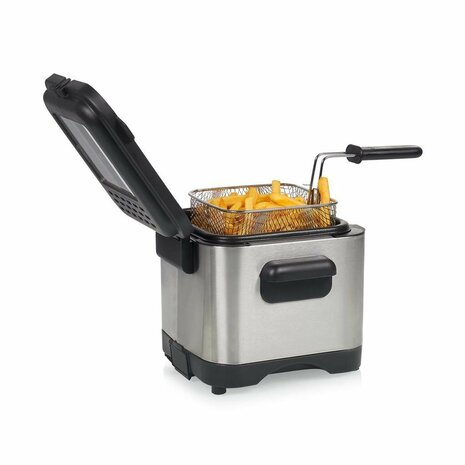 Princess 182612 Mini Friteuse 1.5L 1000W RVS/Zwart