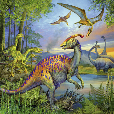 Ravensburger 3 Dinosauriërs Puzzels 3x49 Stukjes