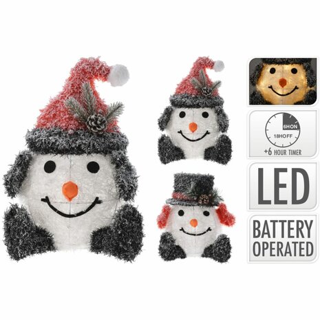 LED Sneeuwpop 36/42 cm Assorti