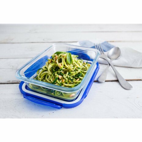 Pyrex Cook & Go Glazen Ovenschaal + Deksel 24x18x6 cm Transparant/Blauw