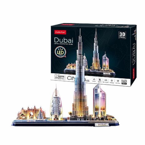 Cubic Fun 3D LED Puzzel Dubai 182 Stukjes