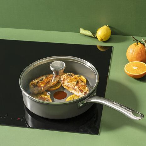 Tefal C42432 Renew+ Keramische Hapjespan 24cm met Deksel