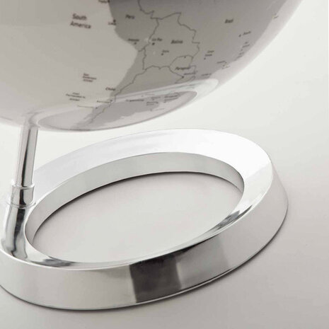 Atmosphere NR-0331F7NS-GB Globe Bright Chrome 30cm Diameter Kunststof Voet Engelstalig