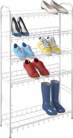 Tomado Metaltex Shoe 6 Schoenenrek Wit 64x23x104 cm  6 Verdiepingen