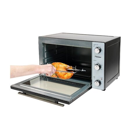 Bestron AOV45 Grill-Bakoven met Hetelucht + Draaispit 1800W RVS/Zwart