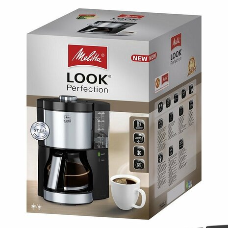 Melitta 1025-06 Look Perfection Koffiezetapparaat Zwart/RVS